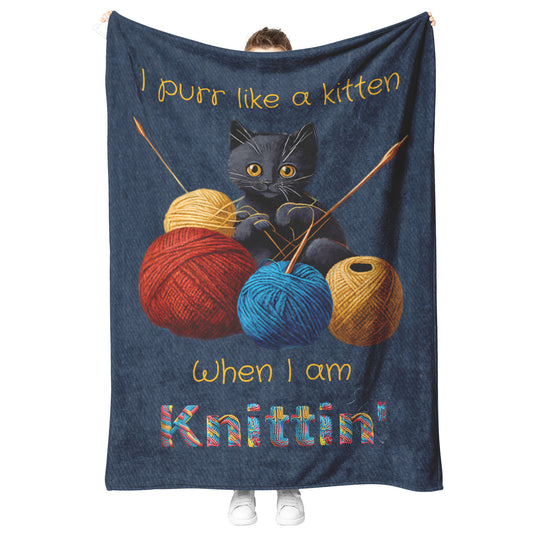 Knittin' Kitten Blanket